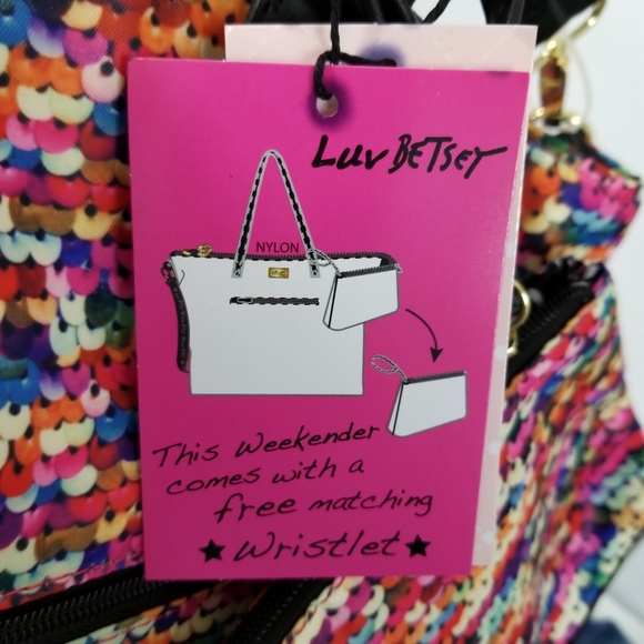 Betsy Johnson weekender sequin print travel bag - Picture 5 of 11